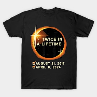 Twice In A Lifetime Total Solar Eclipse 2024 Men Women Kids T-Shirt